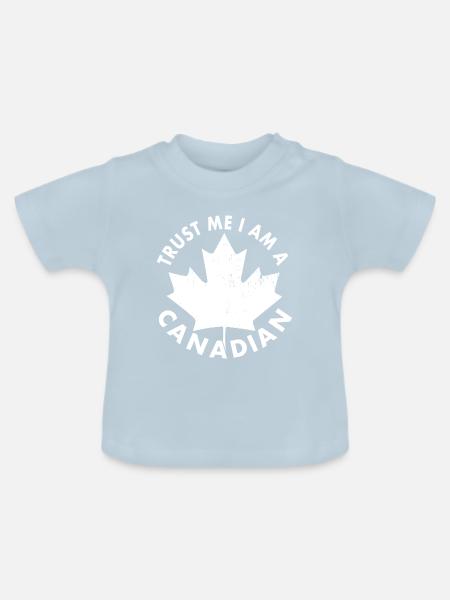 Vertrau Mir, Ich Bin Kanadier - Baby Bio-T-Shirt mit Rundhals - Hellblau