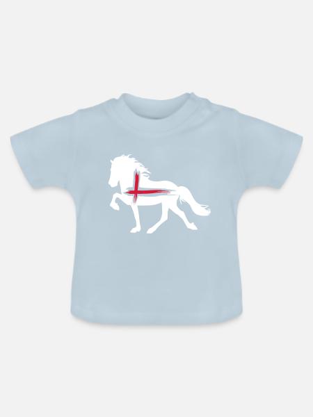 Isländer - Baby Bio-T-Shirt mit Rundhals - Hellblau