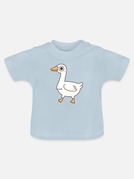 Süße alberne Gans - Baby Bio-T-Shirt mit Rundhals - Hellblau