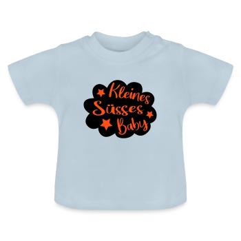 Little Cute Baby Kleines süsses Baby - Baby Bio-T-Shirt mit Rundhals - Hellblau - Vorne
