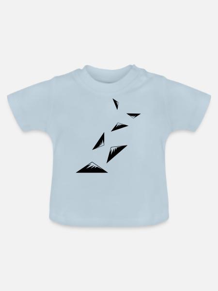 Berge Symbol - Baby Bio-T-Shirt mit Rundhals - Hellblau