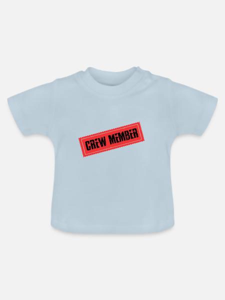 Crew Mitglied - Baby Bio-T-Shirt mit Rundhals - Hellblau