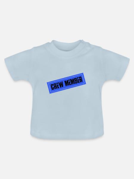 Crew Mitglied - Baby Bio-T-Shirt mit Rundhals - Hellblau