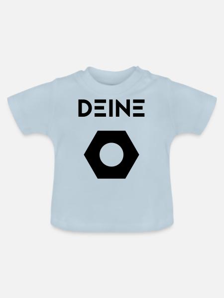 Deine ... - Baby Bio-T-Shirt mit Rundhals - Hellblau