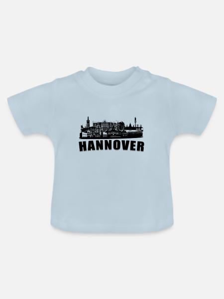 Hannover - Baby Bio-T-Shirt mit Rundhals - Hellblau