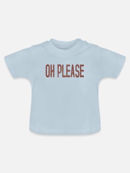 Bitte - Baby Bio-T-Shirt mit Rundhals - Hellblau