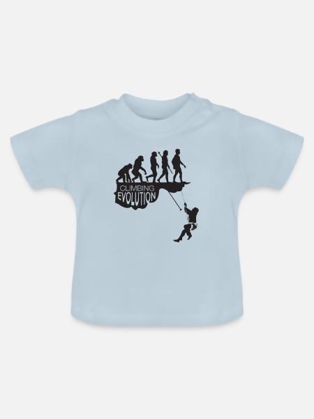 Evolution of Climbing - Baby Bio-T-Shirt mit Rundhals - Hellblau