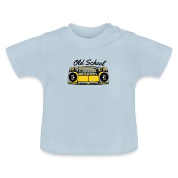 Old School Boom Box für Hip Hop Musik - Baby Bio-T-Shirt mit Rundhals - Hellblau - Vorne