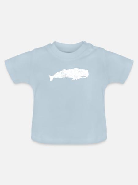Pottwal - Baby Bio-T-Shirt mit Rundhals - Hellblau