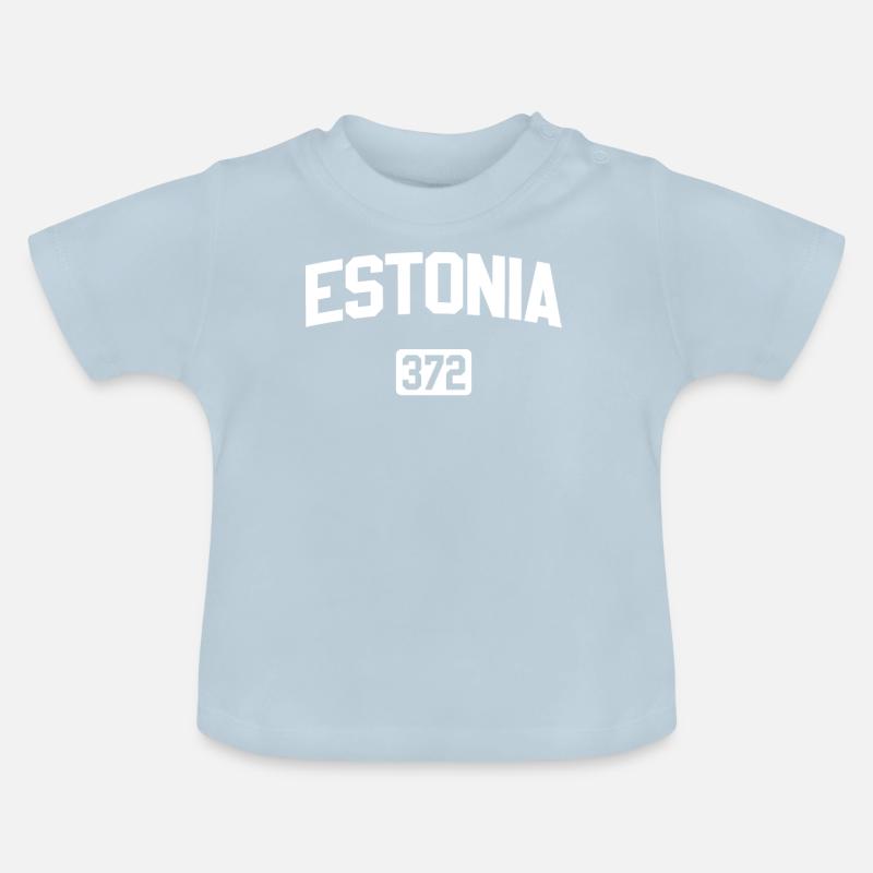 Estonie Code postal - T-shirt bio col rond Bébé - bleu clair