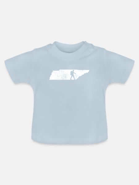 Wandern - Baby Bio-T-Shirt mit Rundhals - Hellblau