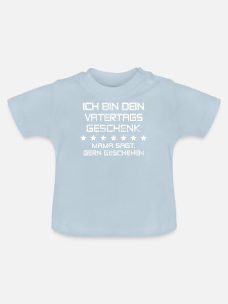 Erster Vatertag - Baby Bio-T-Shirt mit Rundhals - Hellblau