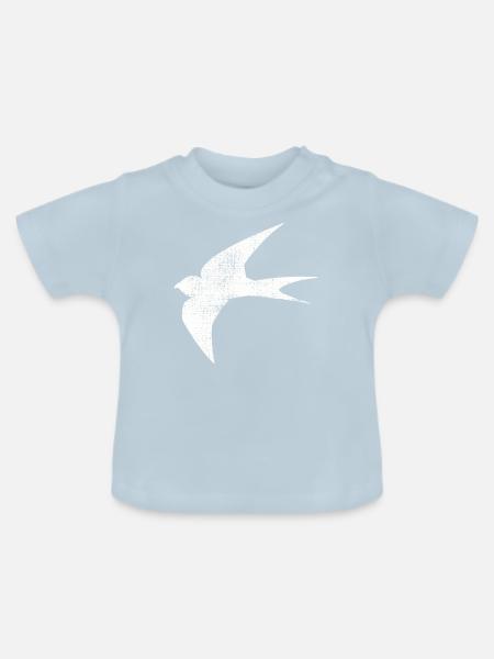 Schwalbe - Baby Bio-T-Shirt mit Rundhals - Hellblau