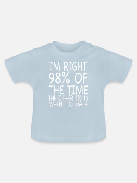 Mathe - Baby Bio-T-Shirt mit Rundhals - Hellblau