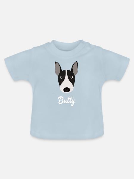 Bully - englischer Bullterrier - Baby Bio-T-Shirt mit Rundhals - Hellblau