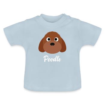 Poodle - Miniature Poodle - Baby Organic T-Shirt with Round Neck - light blue - Front