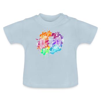 Koi - Baby Bio-T-Shirt mit Rundhals - Hellblau - Vorne