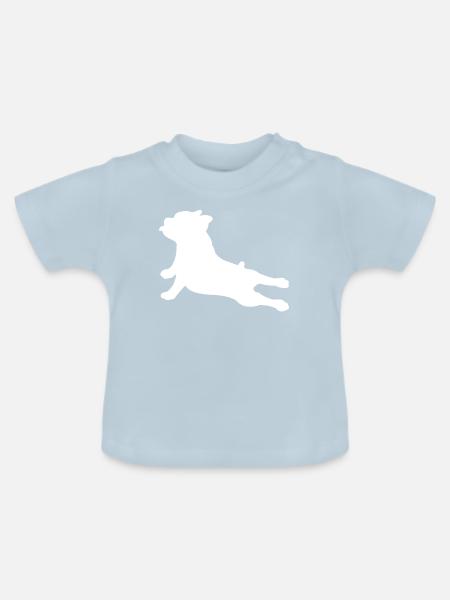 Bulldog - Baby Bio-T-Shirt mit Rundhals - Hellblau
