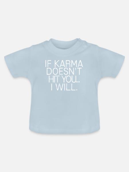 Karma - Baby Bio-T-Shirt mit Rundhals - Hellblau