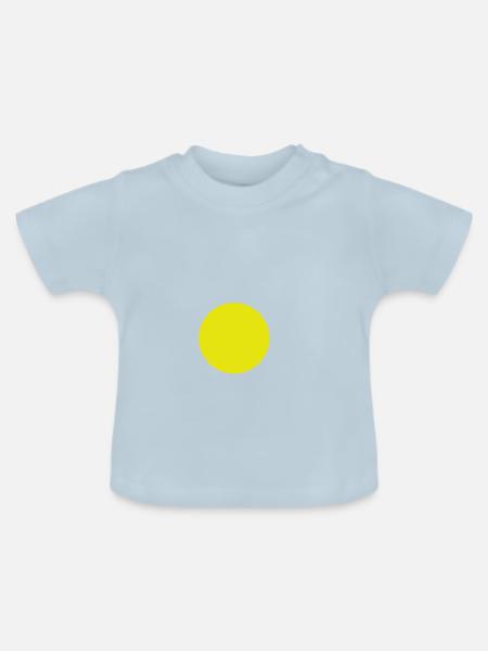 Gelber Punkt - Baby Bio-T-Shirt mit Rundhals - Hellblau