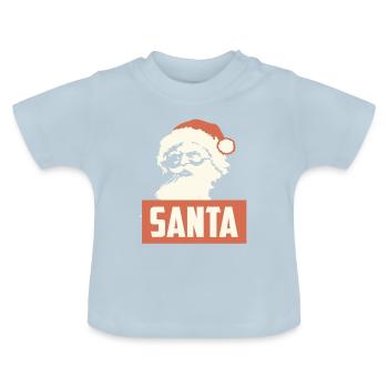 RETRO SANTA CHRISTMAS - T-shirt bio col rond Bébé - bleu clair - Devant