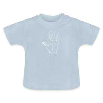 Vulcan Salute - Vulkanier - Malen nach Zahlen - Baby Bio-T-Shirt mit Rundhals - Hellblau - Vorne