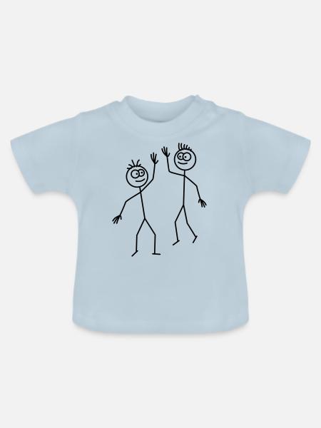 Friends - Baby Bio-T-Shirt mit Rundhals - Hellblau