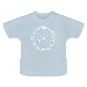 Bouldern, Kletter-Tshirt, Männer Frauen Kinder - Baby Bio-T-Shirt mit Rundhals - Hellblau - Vorne