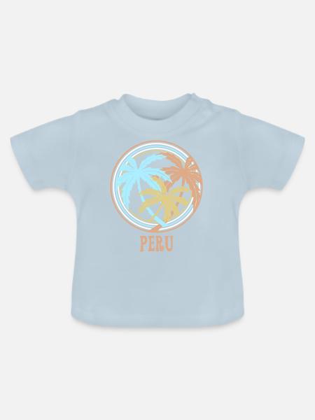 Peru - Baby Bio-T-Shirt mit Rundhals - Hellblau