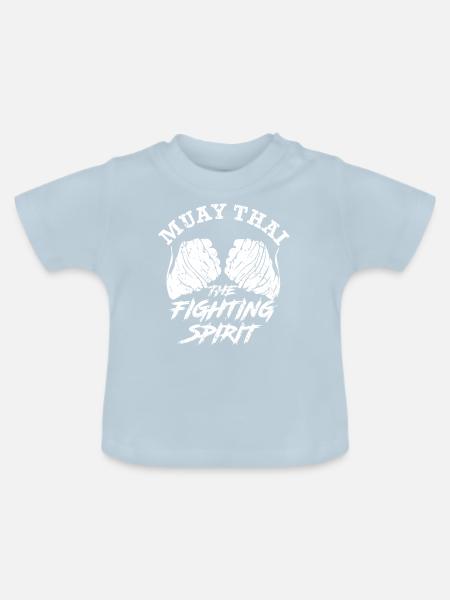 Muay Thai Kampfgeist - Baby Bio-T-Shirt mit Rundhals - Hellblau