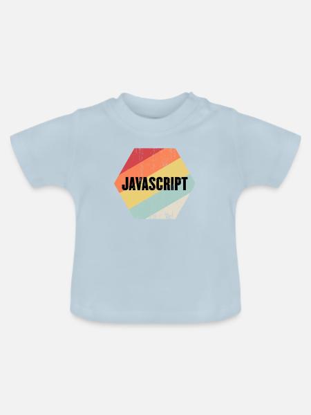 Javascript - Baby Bio-T-Shirt mit Rundhals - Hellblau