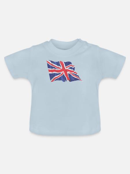 Great Britain England - Baby Bio-T-Shirt mit Rundhals - Hellblau