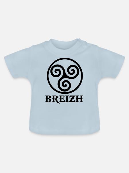 triskelion_breizh - Baby Bio-T-Shirt mit Rundhals - Hellblau