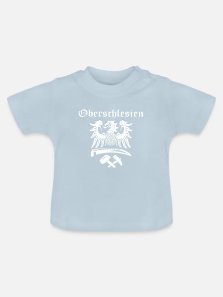 Oberschlesien T-Shirt - Baby Bio-T-Shirt mit Rundhals - Hellblau