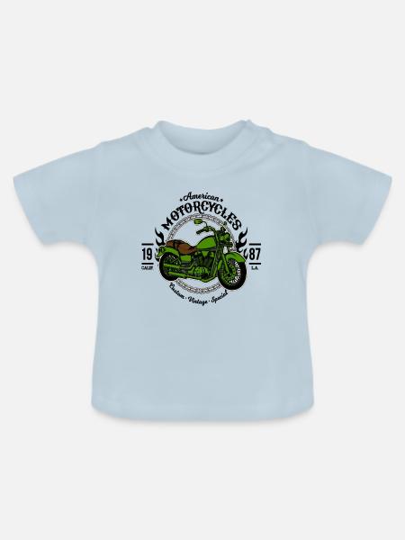 Motorrad Motorcycles - Baby Bio-T-Shirt mit Rundhals - Hellblau