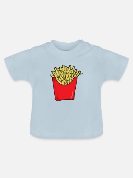 Pommes - Baby Bio-T-Shirt mit Rundhals - Hellblau