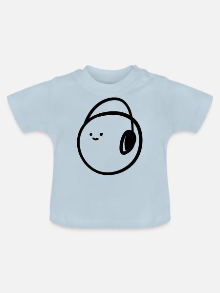 Smiley - Baby Bio-T-Shirt mit Rundhals - Hellblau