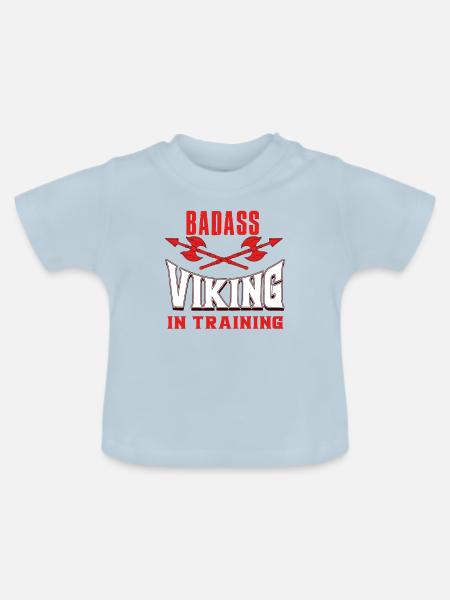 VIKINGS - Baby Bio-T-Shirt mit Rundhals - Hellblau
