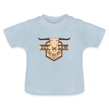 Gesetzlose Wilder Westen - Baby Bio-T-Shirt mit Rundhals - Hellblau - Vorne