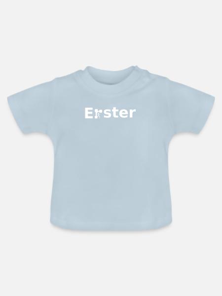Erster,Sport,Geschenk - Baby Bio-T-Shirt mit Rundhals - Hellblau