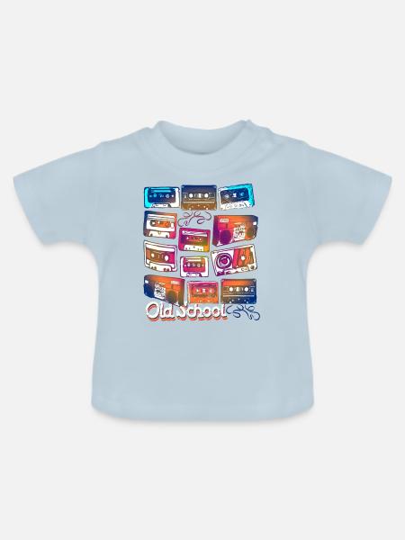 Tape Blaster - Baby Bio-T-Shirt mit Rundhals - Hellblau