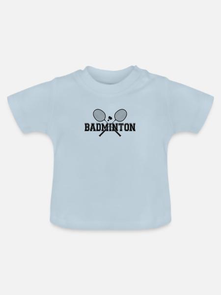 Badminton - Baby Bio-T-Shirt mit Rundhals - Hellblau