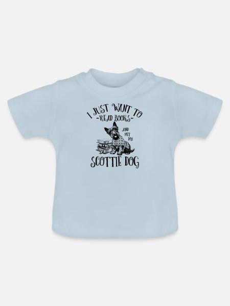 Schottischer Terrier - Baby Bio-T-Shirt mit Rundhals - Hellblau