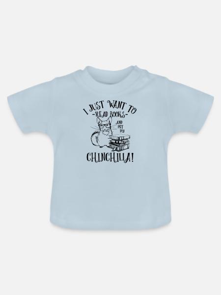Chinchilla - Baby Bio-T-Shirt mit Rundhals - Hellblau