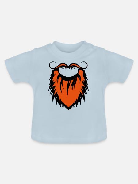 Bart und Schnurrbart 20122 - Baby Bio-T-Shirt mit Rundhals - Hellblau