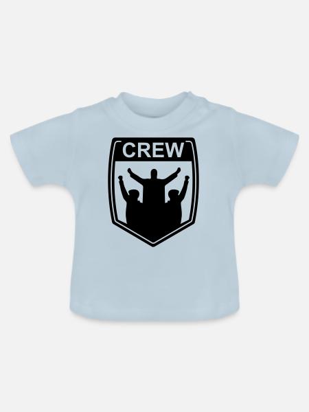 crew - Baby Bio-T-Shirt mit Rundhals - Hellblau