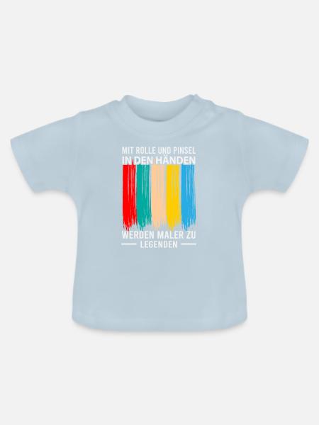 Maler Malermeister - Baby Bio-T-Shirt mit Rundhals - Hellblau