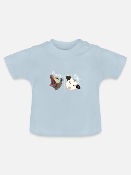 Opossum | Geschenkidee für Opossum Fans - Baby Bio-T-Shirt mit Rundhals - Hellblau