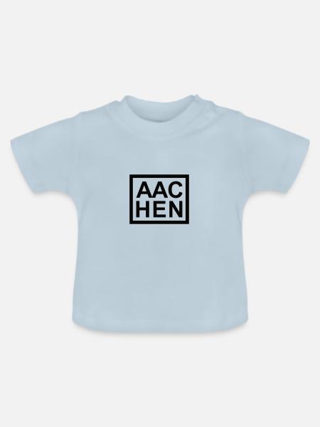 Aachen - Baby Bio-T-Shirt mit Rundhals - Hellblau