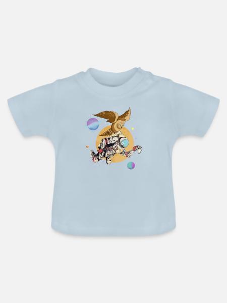 Weltall Kontroller - Baby Bio-T-Shirt mit Rundhals - Hellblau